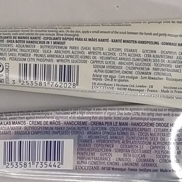 L'OCCITANE Organic Shea Butter Hand Care Duo 30Ml X 2 NEW - Picture 4 of 5